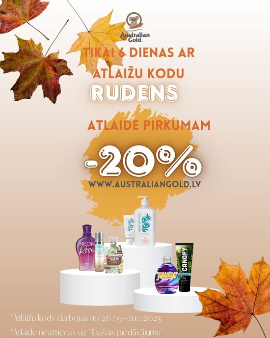 AR KODU ''RUDENS'' -20% PIRKUMAM